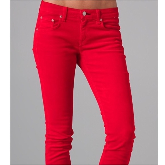 Rag&bone Red Skinny Legging Jeans for Intermix - Picture 2 of 11